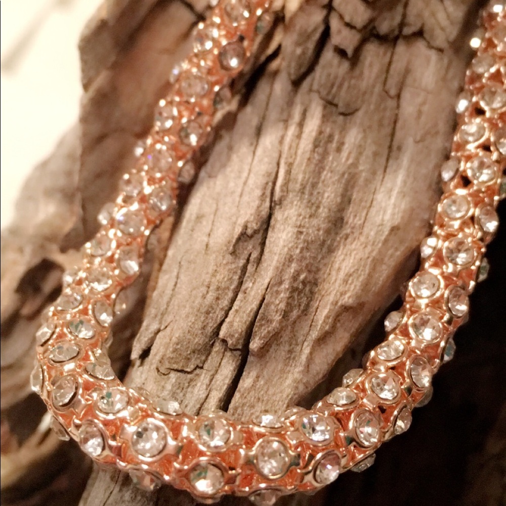 💠ANNE KLEIN® Fabulous ROSEGOLD RHINESTONE CHAIN NECKLACE💠